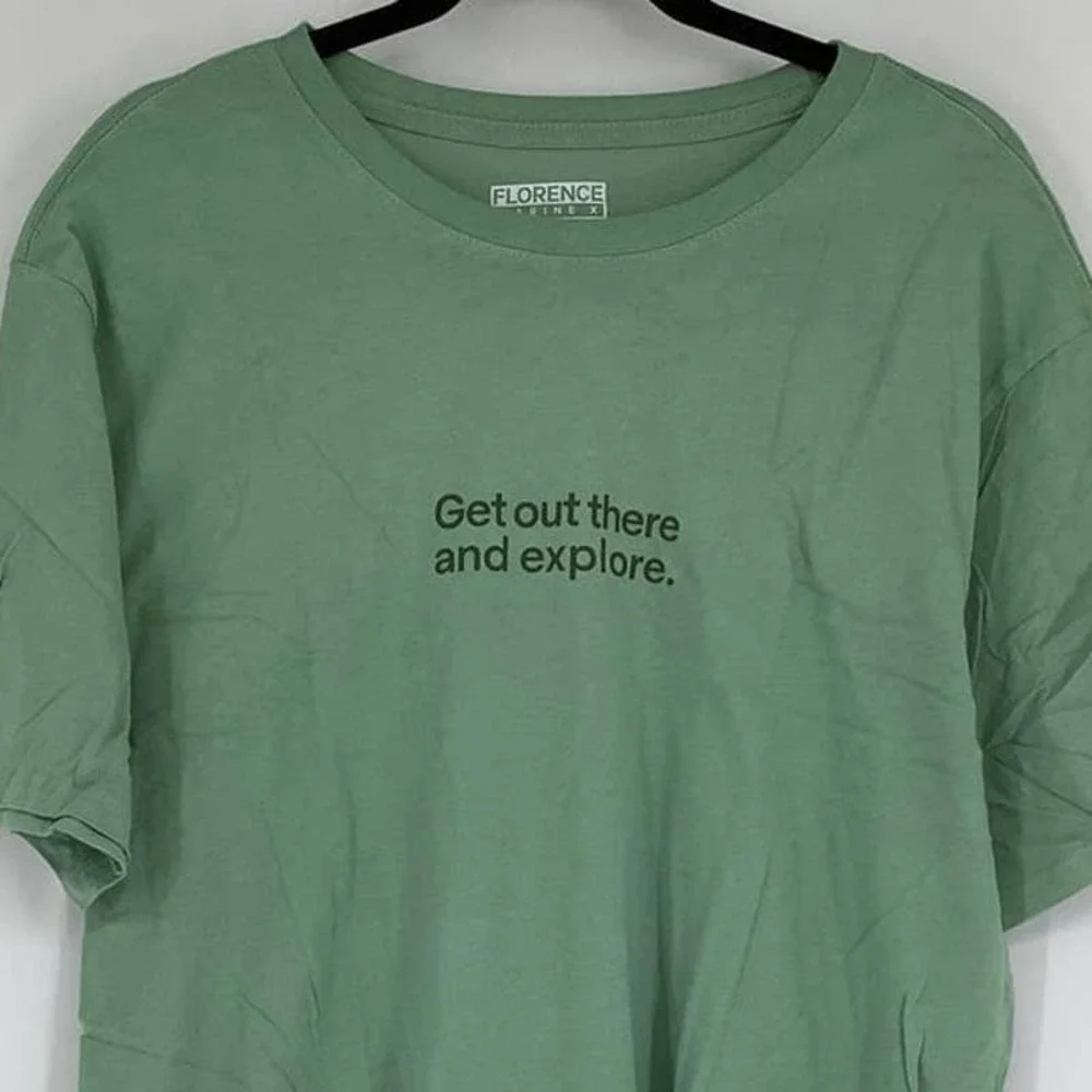 NEW! Florence Marine X Size Large GOTAE Organic T-Shirt Sage Tee $30 msrp M9-5 - Picture 6 of 10